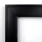 Specchio da parete per bagno in legno nero non smussato 40" x 28" - Amanti Art: rettangolare moderno, include hardware di montaggio