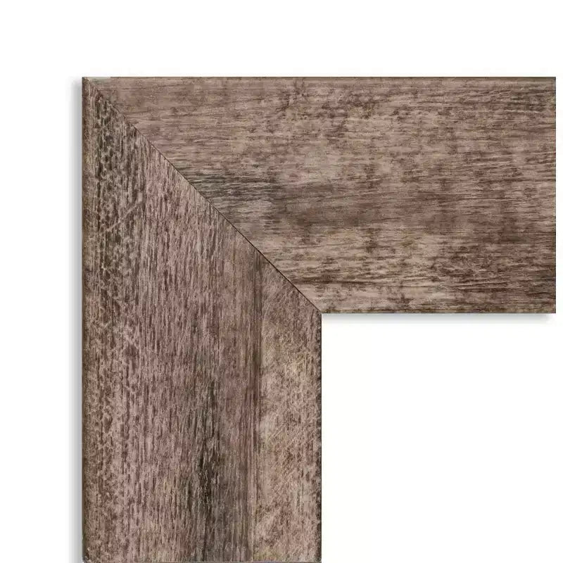 Specchio da parete per bagno in legno con gufo non smussato da 42" x 30" marrone - Amanti Art: Rettangolare moderno, Montaggio a parete
