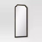 Specchio da appoggio oversize 76 x 178 cm collezione French Country nero - Threshold™: Cornice in legno, Riflesso a figura intera