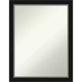 21" x 27" Non-Beveled Eva Narrow Bathroom Wall Mirror Black - Amanti Art: Modern Rectangle, Polystyrene Frame, Wall Mounted