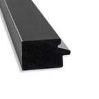 Specchio da bagno a parete stretto Eva nero senza bisellatura 21" x 27" - Amanti Art: Rettangolare moderno, cornice in polistirolo, montaggio a parete