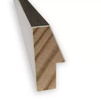 Specchio da parete per bagno Lucie Wood non smussato 29" x 23" argento - Amanti Art: rettangolare moderno, include ferramenta per il montaggio