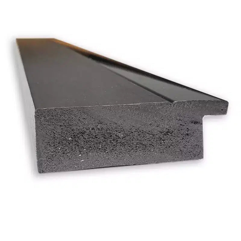 41" x 29" Non-Beveled Tuxedo Black Wall Mirror - Amanti Art: Large, Modern, Rectangular, Polystyrene Frame