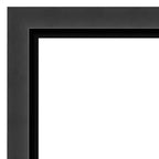 41" x 29" Non-Beveled Tuxedo Black Wall Mirror - Amanti Art: Large, Modern, Rectangular, Polystyrene Frame