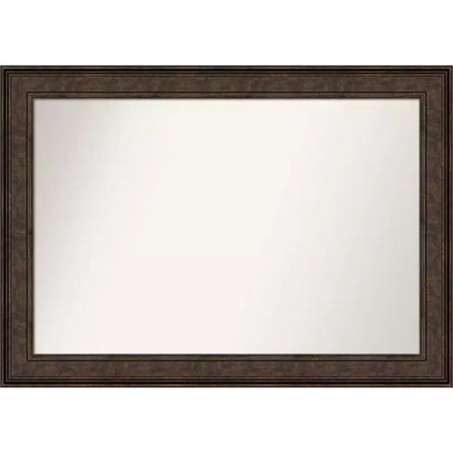 Amanti Art 42" x 30" Ridge Bronze Bathroom Wall Mirror - Vanity, Wall Mount