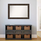 Specchio da parete Amanti Art 42" x 30" Ridge Bronze per bagno - Vanity, montaggio a parete