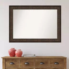 Specchio da parete Amanti Art 42" x 30" Ridge Bronze per bagno - Vanity, montaggio a parete