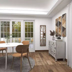 Farmhouse Wood Window Pane Inspired Wall Mirror Brown - Olivia & May: Rustic Rectangular Decor, No Assembly Required