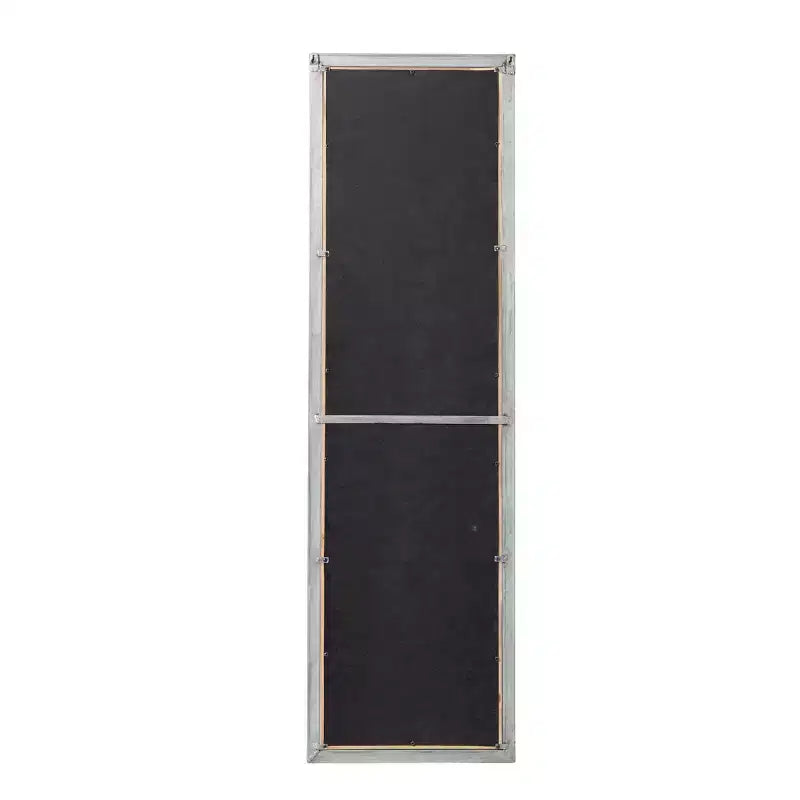 Farmhouse Wood Window Pane Inspired Wall Mirror Brown - Olivia & May: Rustic Rectangular Decor, No Assembly Required