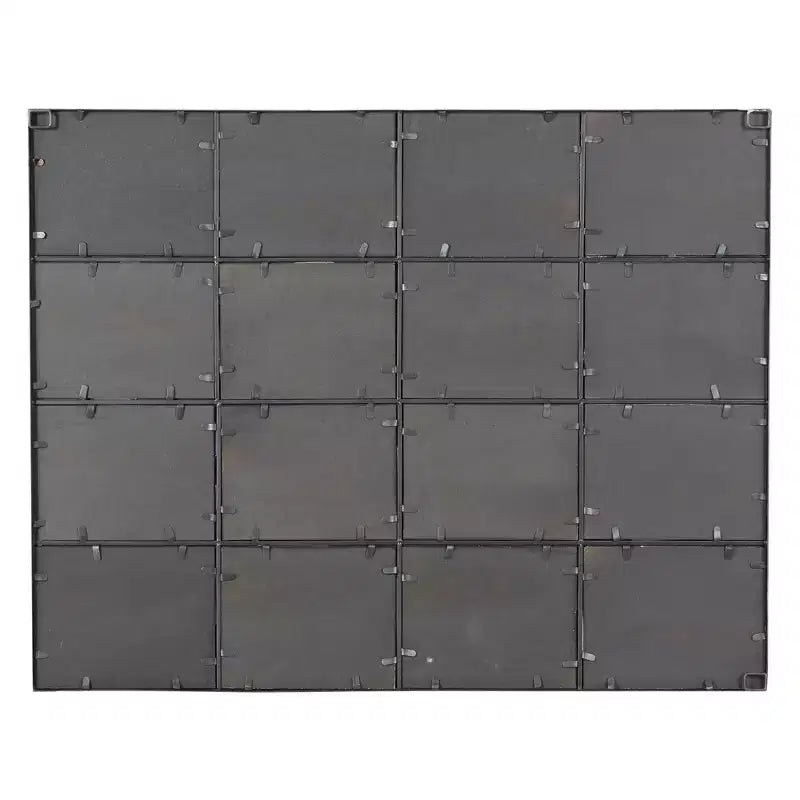 Glass Window Pane Inspired Wall Mirror Black - Olivia & May: Industrial Style, 45x35.38", Iron Frame
