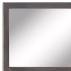 Glass Window Pane Inspired Wall Mirror Black - Olivia & May: Industrial Style, 45x35.38", Iron Frame