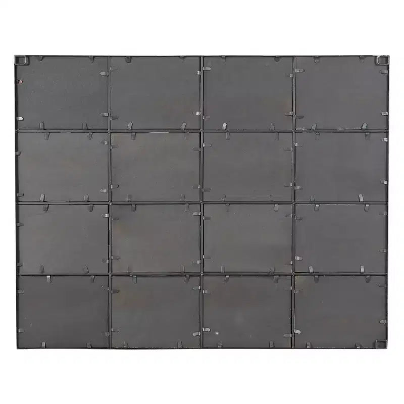 Glass Window Pane Inspired Wall Mirror Black - Olivia & May: Industrial Style, 45x35.38", Iron Frame