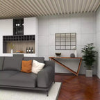 Glass Window Pane Inspired Wall Mirror Black - Olivia & May: Industrial Style, 45x35.38", Iron Frame