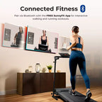 Sunny Health & Fitness Easy Assembly Non-Powered Folding Treadmill