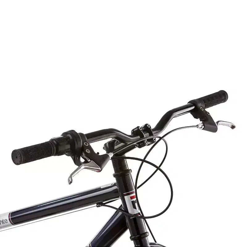 Mongoose Dolomite, Bici da montagna da uomo con pneumatici fat da 26", blu scuro/rosso