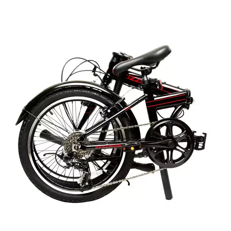 Bicicletta Pieghevole ZiZZO Via 7 Velocità Alluminio 20" - Nera