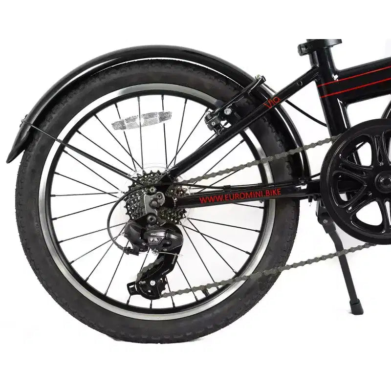 Bicicletta Pieghevole ZiZZO Via 7 Velocità Alluminio 20" - Nera