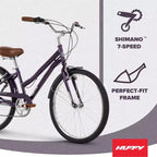 Bicicletta Huffy Sienna 24" G MLT SPD Comfort - Melanzana lucida