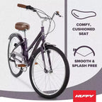 Bicicletta Huffy Sienna 24" G MLT SPD Comfort - Melanzana lucida