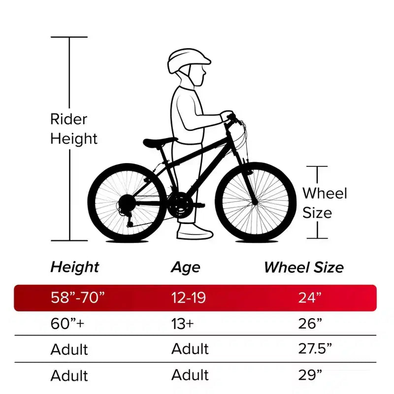 Bicicletta Huffy Sienna 24" G MLT SPD Comfort - Melanzana lucida