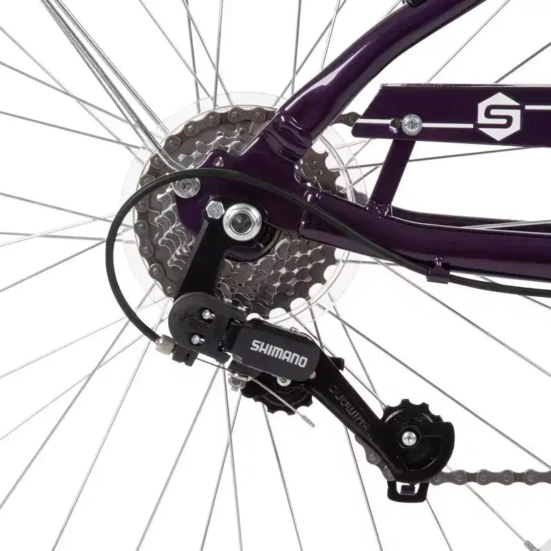 Bicicletta Huffy Sienna 24" G MLT SPD Comfort - Melanzana lucida