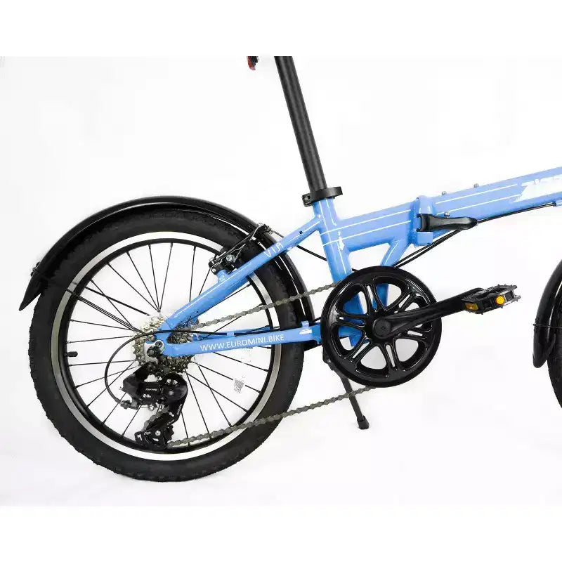 Bicicletta Pieghevole ZiZZO Via 7-Marce in Alluminio 20" - Blu Cielo