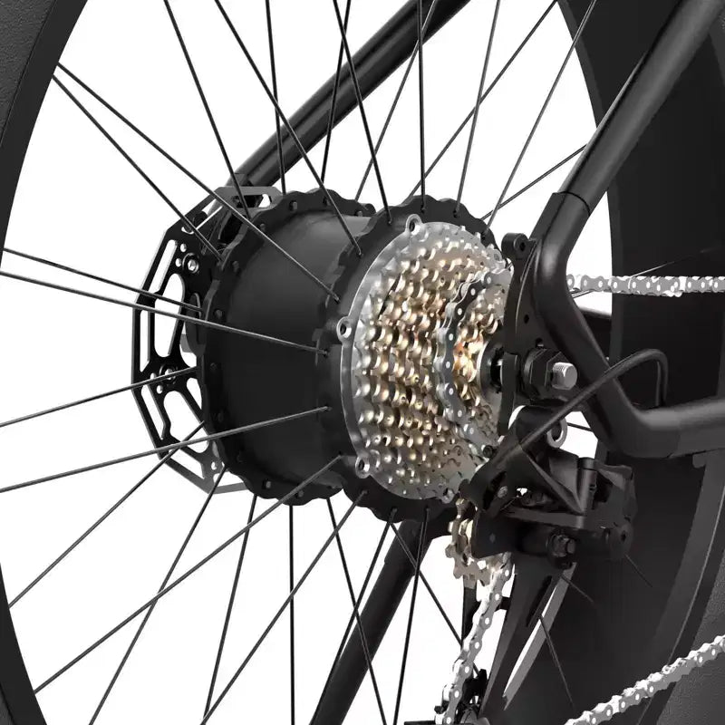 Bici elettrica da montagna Hiboy Adult P6 26" con telaio alto - Nera