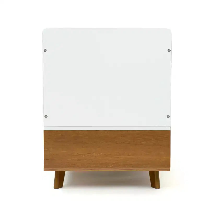 Humble Crew Morgan Mid-Century Kids' Toy Chest with Soft Close Lid and Storage Shelf Wood/White