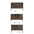 Testiera libreria completa Ulysses con ante, Rovere autunnale - South Shore: Full Size, Moderna, Legno, Marrone