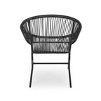 Outdoor Rattan Chairs Set Of 2, Patio Dining Chairs With Woven Backrest, Bistro Chairs With Metal Legs, Accent Chairs For Backyard, Garden