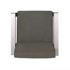 Christopher Knight Home Aviara Poltrona da esterno in alluminio con cuscini (set da 4), argento/kaki