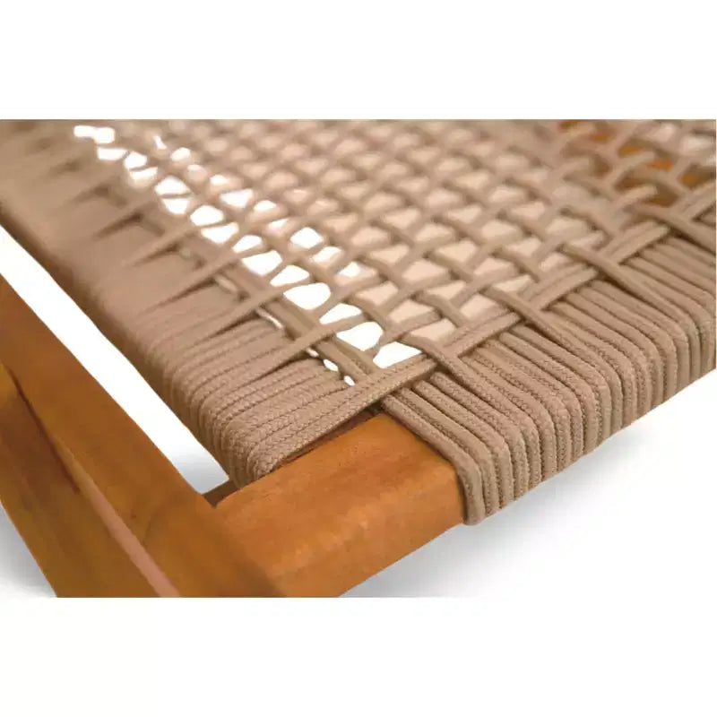 Sedia a Dondolo Aspect Living Vega con Portabibite, Finitura Naturale, Sedia in Legno per Patio, Giardino, Uso Interno ed Esterno - Robusta Struttura in Legno