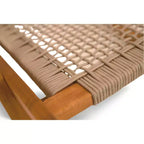 Sedia a Dondolo Aspect Living Vega con Portabibite, Finitura Naturale, Sedia in Legno per Patio, Giardino, Uso Interno ed Esterno - Robusta Struttura in Legno