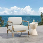 Christopher Knight Home Sedia Wevin in alluminio con cuscini, grigio chiaro