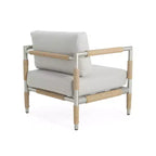 Christopher Knight Home Sedia Wevin in alluminio con cuscini, grigio chiaro