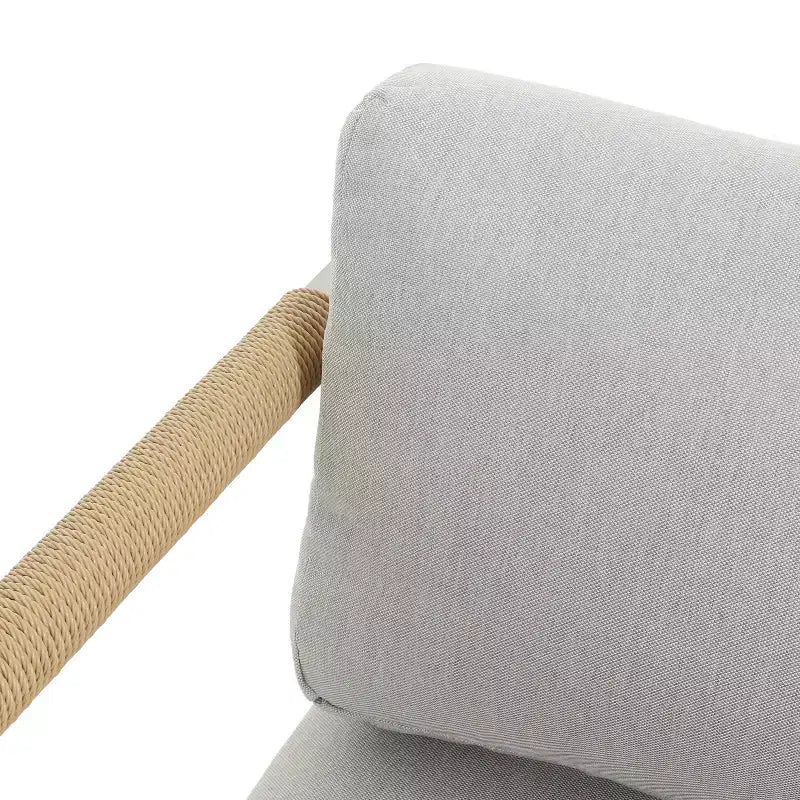 Christopher Knight Home Sedia Wevin in alluminio con cuscini, grigio chiaro