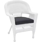 HomeStock Zen Zone Chair Set of 2, Durable Resin Wicker, Weather-Resistant with Cushions
