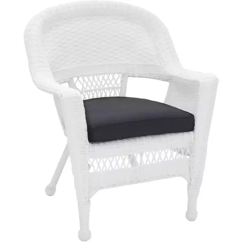HomeStock Zen Zone Chair Set of 2, Durable Resin Wicker, Weather-Resistant with Cushions