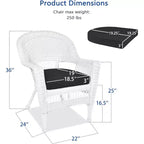 HomeStock Zen Zone Chair Set of 2, Durable Resin Wicker, Weather-Resistant with Cushions