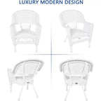 HomeStock Zen Zone Chair Set of 2, Durable Resin Wicker, Weather-Resistant with Cushions