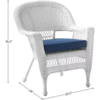 HomeStock Zen Zone Chair Set of 2, Durable Resin Wicker, Weather-Resistant with Cushions