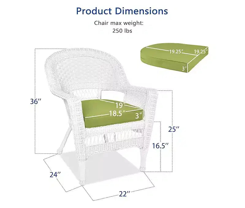 HomeStock Zen Zone Chair Set of 2, Durable Resin Wicker, Weather-Resistant with Cushions