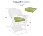 HomeStock Zen Zone Chair Set of 2, Durable Resin Wicker, Weather-Resistant with Cushions