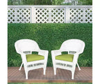 HomeStock Zen Zone Chair Set of 2, Durable Resin Wicker, Weather-Resistant with Cushions