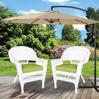 HomeStock Zen Zone Chair Set of 2, Durable Resin Wicker, Weather-Resistant with Cushions
