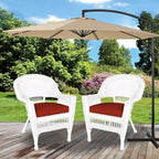 HomeStock Zen Zone Chair Set of 2, Durable Resin Wicker, Weather-Resistant with Cushions