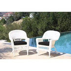 HomeStock Zen Zone Chair Set of 2, Durable Resin Wicker, Weather-Resistant with Cushions