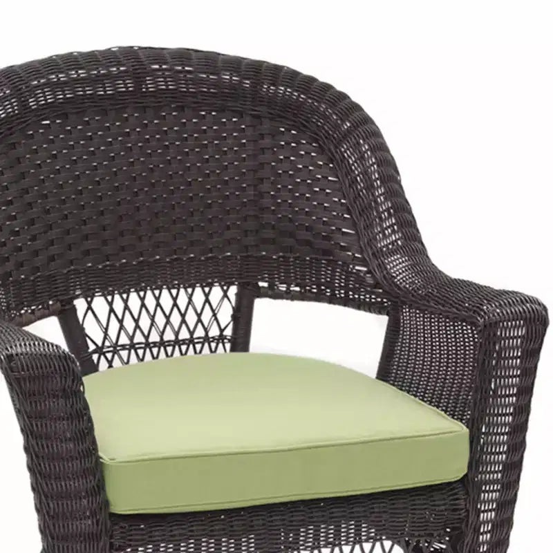 HomeStock Honey Wicker Chair with Cushion