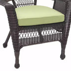 HomeStock Honey Wicker Chair with Cushion