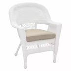 HomeStock Honey Wicker Chair with Cushion